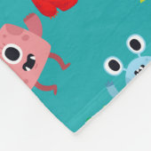 Illustriertes Kinder-Monster Fleecedecke (Ecke)