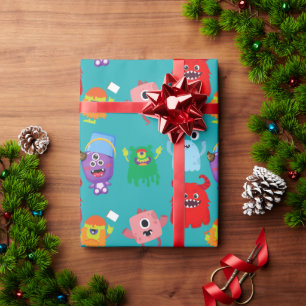 Illustriertes Kinder-Monster Geschenkpapier