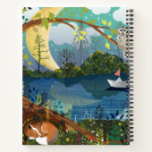Illustriertes Kinderbuch Wald Fluss Fuchs Notizblock (Rückseite)