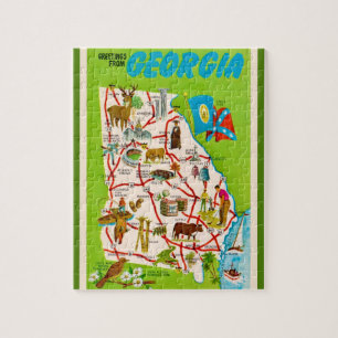 Illustriertes Kinderpuzzle Georgia 8x10 Puzzle