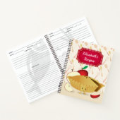 Illustriertes Lächeln Apfelkuchen Name Rezept Notizblock (Innenseite)