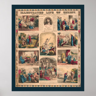 Illustriertes Leben Christi 1856 Lithograph Poster
