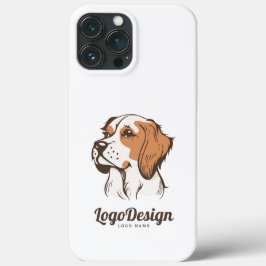 Illustriertes Logo eines Hundekopfes im Profil Case-Mate iPhone Hülle
