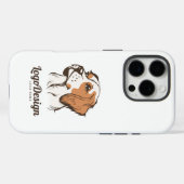 Illustriertes Logo eines Hundekopfes im Profil Case-Mate iPhone Hülle (Rückseite (Horizontal))