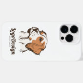 Illustriertes Logo eines Hundekopfes im Profil Case-Mate iPhone Hülle (Rückseite (Horizontal))