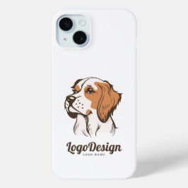 Illustriertes Logo eines Hundekopfes im Profil Case-Mate iPhone Hülle