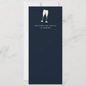 Illustriertes Menü Hochzeitstorte Doppelseitig Einladung (Rückseite)