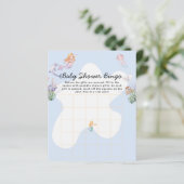 Illustriertes Mermaid Baby Dusche Bingo Spiel (Stehend Vorderseite)