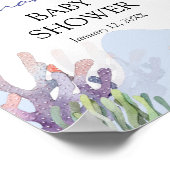 Illustriertes Mermaid Begrüßungszeichen Poster (Ecke)