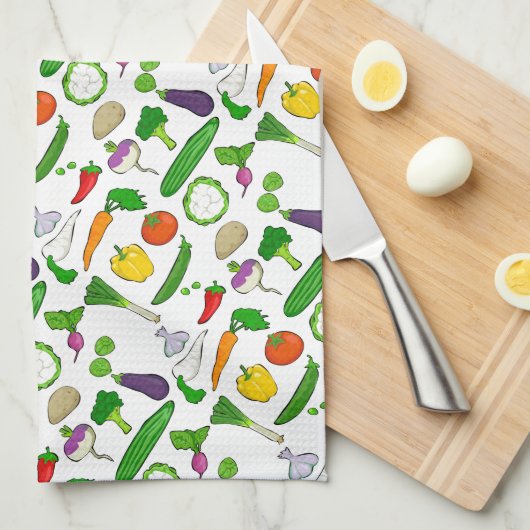 Illustriertes Mischmuster Geschirrtuch (Viertel Falte)