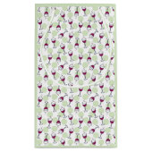 Illustriertes Muster aus Rotwein Kleine Geschenktüte (Rückseite)