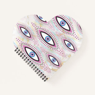 Illustriertes Notebook-Journal-Herzbuch Notizblock