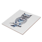 Illustriertes Owl-Design Fliese (Seite)