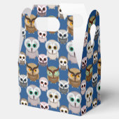 Illustriertes Owls-Muster Geschenkschachtel (Geöffnet)