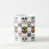 Illustriertes Owls-Muster Kaffeetasse (Mittel)