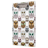 Illustriertes Owls-Muster Klemmbrett (Links)