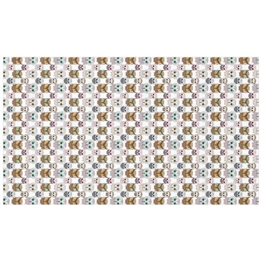 Illustriertes Owls-Muster Tischdecke (Vorderseite (Horizontal))