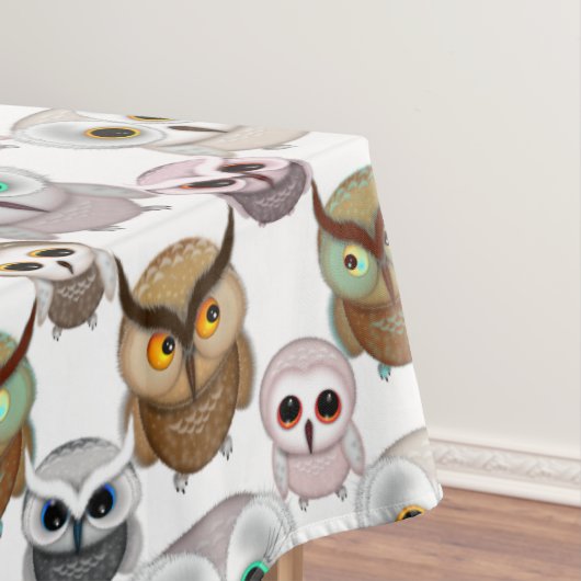 Illustriertes Owls-Muster Tischdecke (Beispiel)