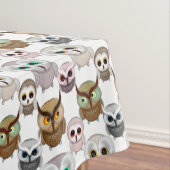 Illustriertes Owls-Muster Tischdecke (Beispiel)