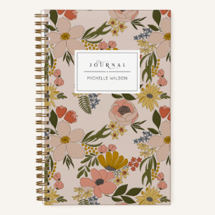 Illustriertes Personalisiertes Blumenblatt Notizblock