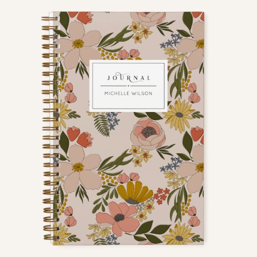 Illustriertes Personalisiertes Blumenblatt Notizblock (Vorderseite)