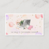 Illustriertes persönliches Concierge-Logo für Wass Visitenkarte (Vorderseite)