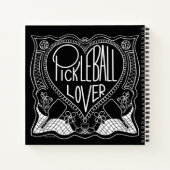 Illustriertes Pickleball Lover Notebook Notizblock (Rückseite)