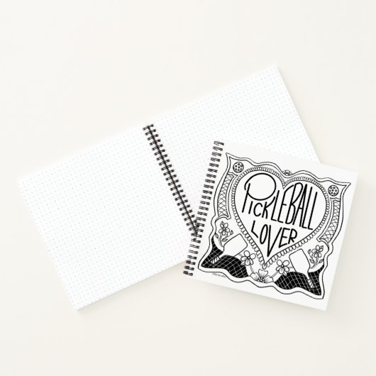 Illustriertes Pickleball Lover Notebook Notizblock (Innenseite)