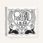 Illustriertes Pickleball Lover Notebook Notizblock (Vorderseite)