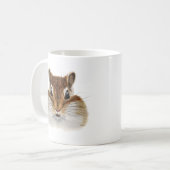 Illustriertes Porträt von Chipmunk. Kaffeetasse (Vorderseite Links)