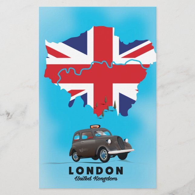 Illustriertes Reiseplakat London (Vorderseite)