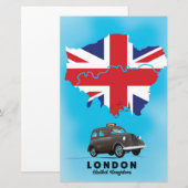 Illustriertes Reiseplakat London Briefpapier (Vorne/Hinten)