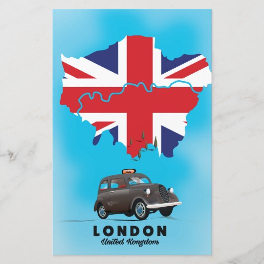 Illustriertes Reiseplakat London Briefpapier (Vorderseite)