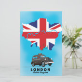 Illustriertes Reiseplakat London Briefpapier (Stehend Vorderseite)