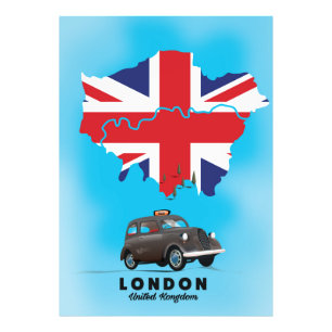 Illustriertes Reiseplakat London Fotodruck