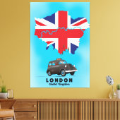 Illustriertes Reiseplakat London Leinwanddruck (Insitu (Wohnzimmer))