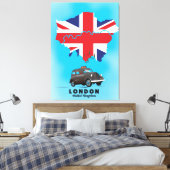 Illustriertes Reiseplakat London Leinwanddruck (Insitu (Schlafzimmer))