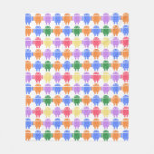 Illustriertes Robot-Muster Fleecedecke (Vorderseite)