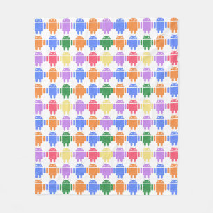 Illustriertes Robot-Muster Fleecedecke