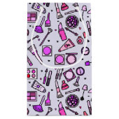 Illustriertes rosa Muster für Kosmetika Kleine Geschenktüte (Rückseite)