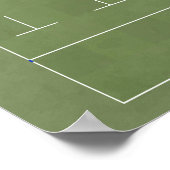 Illustriertes Rugby Field von oben Poster (Ecke)