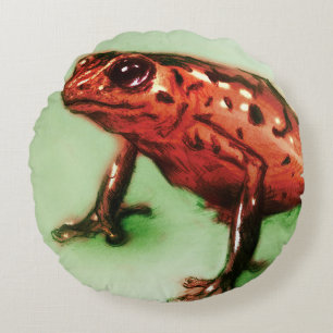 Illustriertes rundes Kissen - Frosch