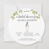 Illustriertes Schwarz-Braut-Brautparty in Einladung (Vorderseite)