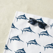 Illustriertes Schwertfisch-Muster Strandtuch (Beispiel)