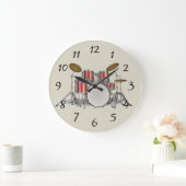 Illustriertes Set Große Wanduhr (Zuhause)