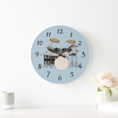 Illustriertes Set Große Wanduhr (Zuhause)