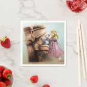 Illustriertes Set von Servietten - Piano Girl (Beispiel)