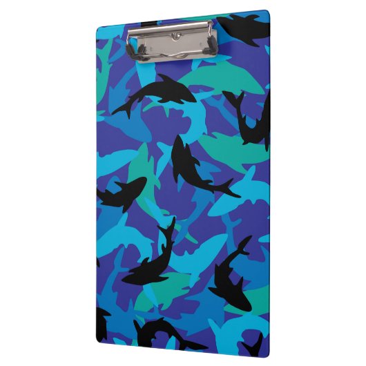 Illustriertes Shark-Design Klemmbrett (Links)