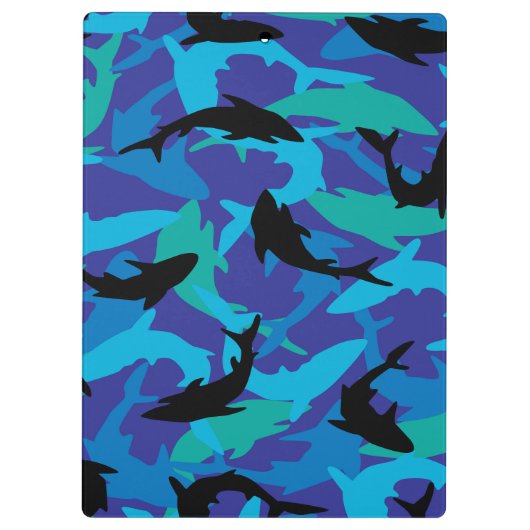 Illustriertes Shark-Design Klemmbrett (Rückseite)