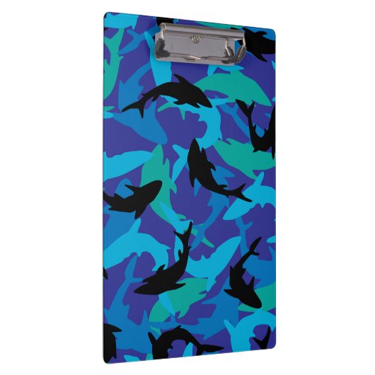 Illustriertes Shark-Design Klemmbrett (Rechts)